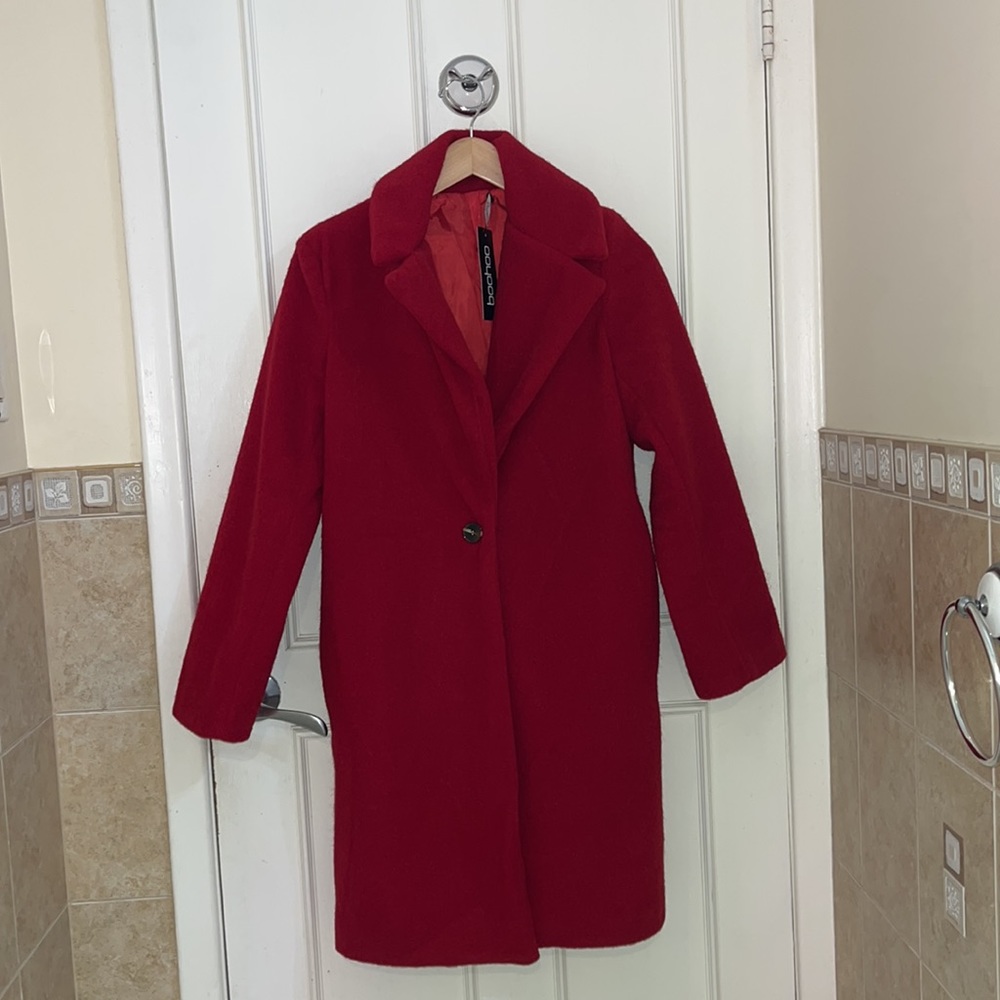 Bohoo Soft Brushed Wool Look Coat